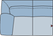 Piktogramm Arosa 2-Sitzer, 1 Armlehne L