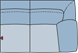 Piktogramm Arosa 2-Sitzer, 1 Armlehne R