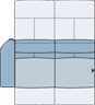 Piktogramm Tonga 2-Sitzer groß m. Funktion, 1 Armlehne L