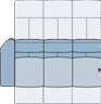 Piktogramm Tonga 3-Sitzer mit Funktion, 1 Armlehne L