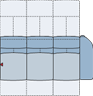 Piktogramm Tonga 3-Sitzer mit Funktion, 1 Armlehne R