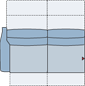 Piktogramm Fox 2-Sitzer groß m. Funktion, 1 Armlehne L