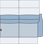 Piktogramm Fox 2-Sitzer groß m. Funktion, 1 Armlehne R