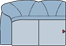 Piktogramm Galina 2-Sitzer, 1 Armlehne L
