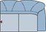 Piktogramm Galina 2-Sitzer, 1 Armlehne R