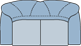 Piktogramm Galina 2-Sitzer, 2 Armlehnen