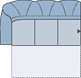 Piktogramm Galina 3-Sitzer mit Bettfunktion, 1 Armlehne L