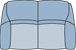 Piktogramm Garda 2-Sitzer, 2 Armlehnen