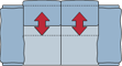 Piktogramm Gobi 2-Sitzer variabel, 2 Armlehnen
